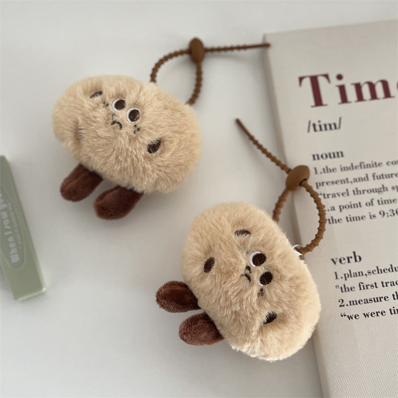 Coffee Bean Plush Keychain