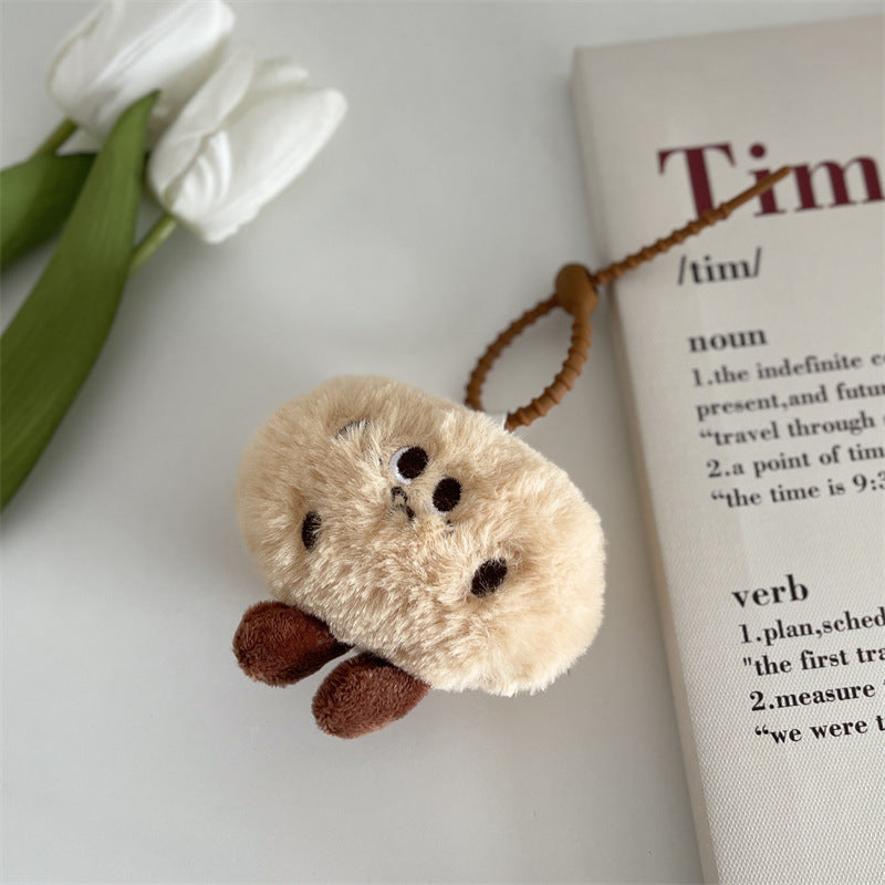 Coffee Bean Plush Keychain
