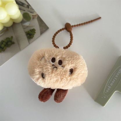 Coffee Bean Plush Keychain
