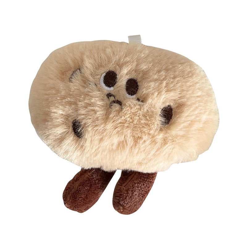 Coffee Bean Plush Keychain