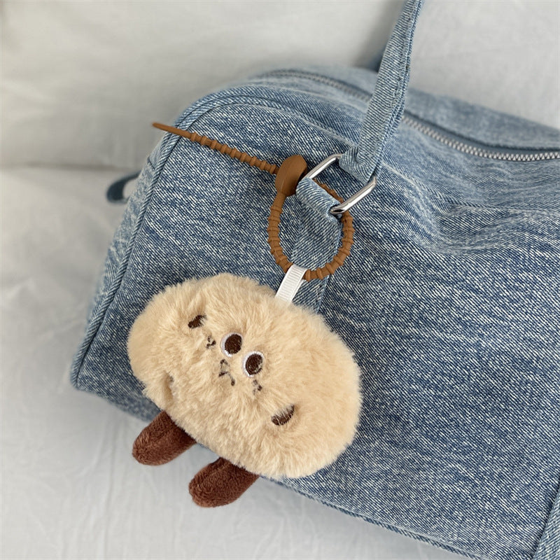 Coffee Bean Plush Keychain