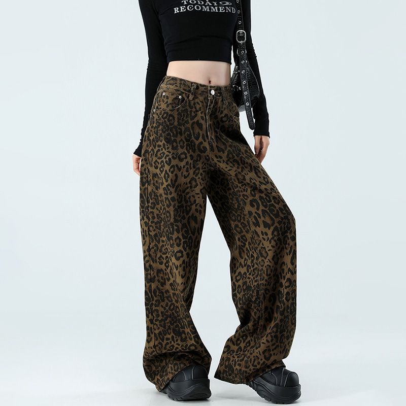 Coffee Brown Leopard Pants
