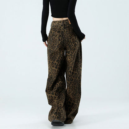Coffee Brown Leopard Pants