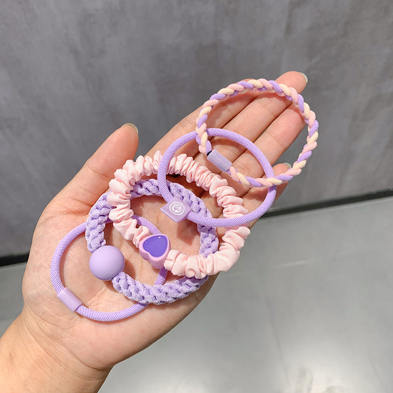 Coffee-colored high-end elastic hair tie