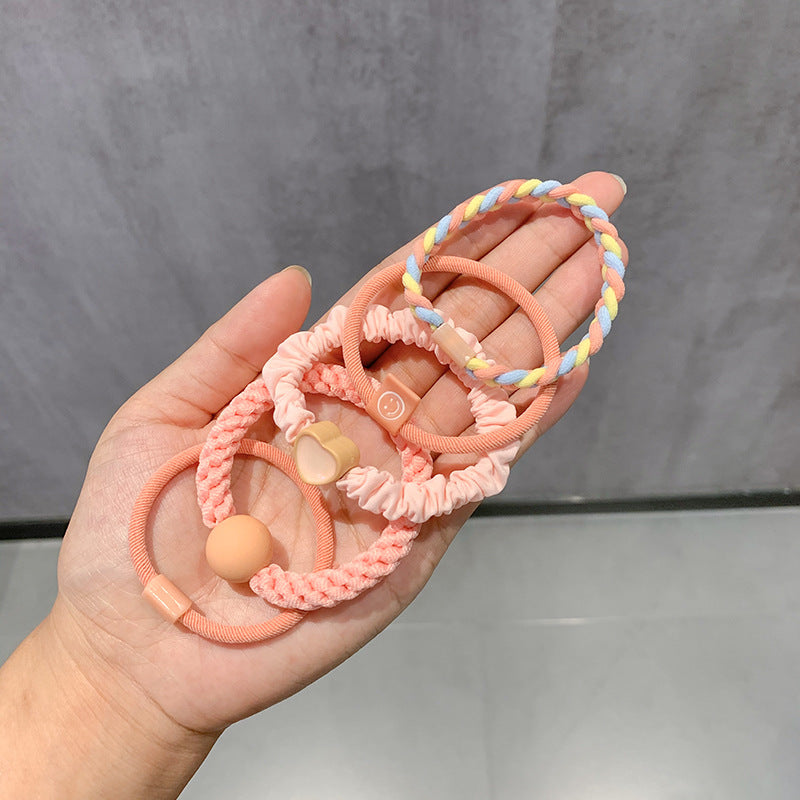 Coffee-colored high-end elastic hair tie