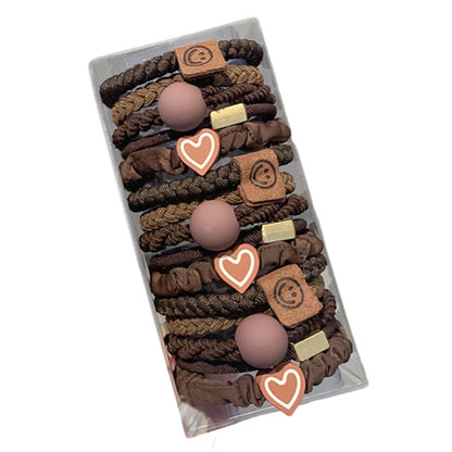 Coffee-colored high-end elastic hair tie