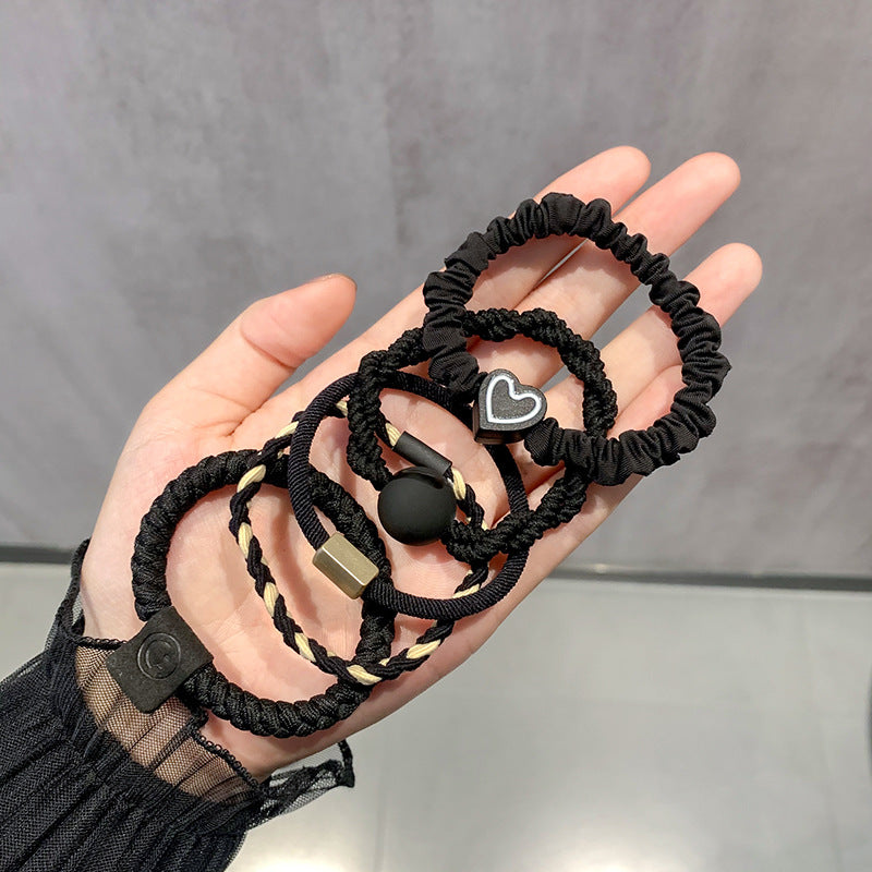 Coffee-colored high-end elastic hair tie