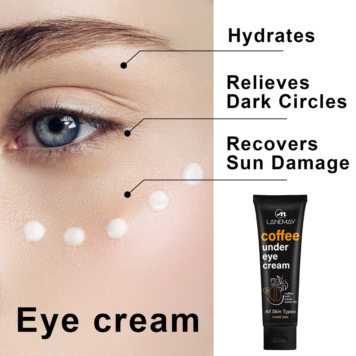 Coffee Eye Cream with Water Lily Extract