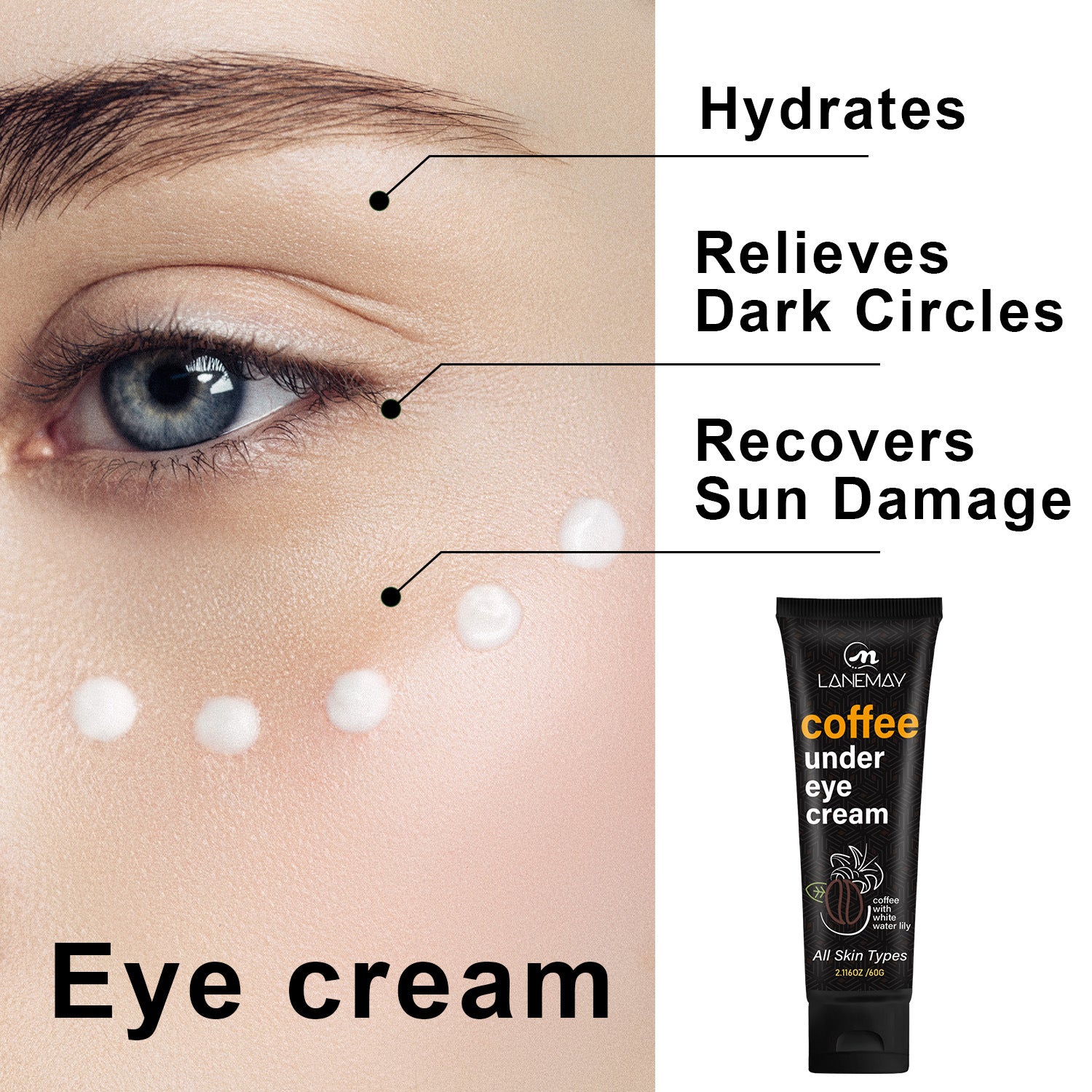 Coffee Eye Cream with Water Lily Extract