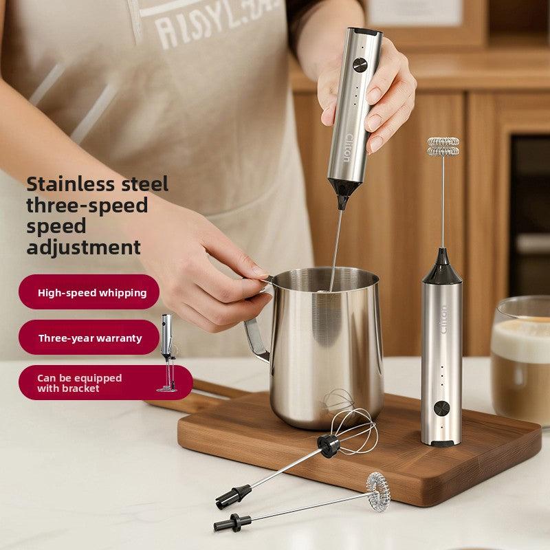 Coffee Frother Electric Milk Frother Stainless Steel Household
