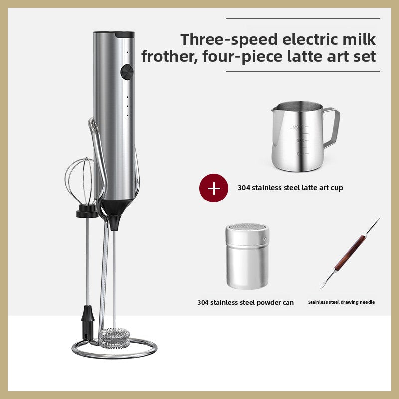 Coffee Frother Electric Milk Frother Stainless Steel Household