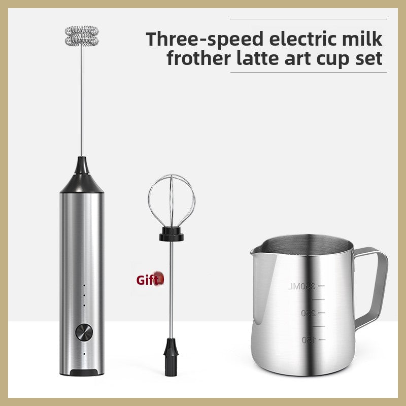 Coffee Frother Electric Milk Frother Stainless Steel Household