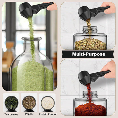 Coffee measuring spoon with funnel