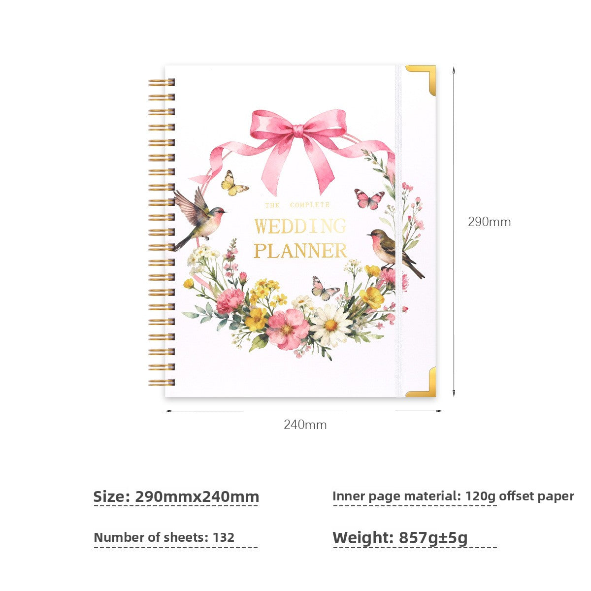 Coil Wedding Notebook