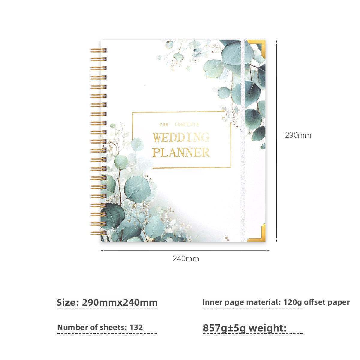 Coil Wedding Notebook