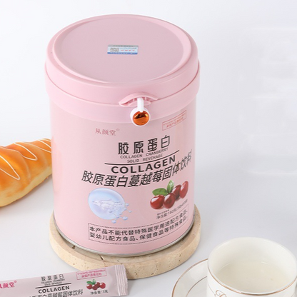 Collagen solid beverage