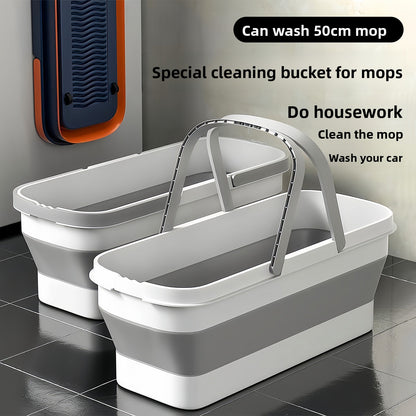 Collapsible Plastic Mop Bucket with Wheels