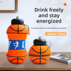 Black and white football bottle 1L