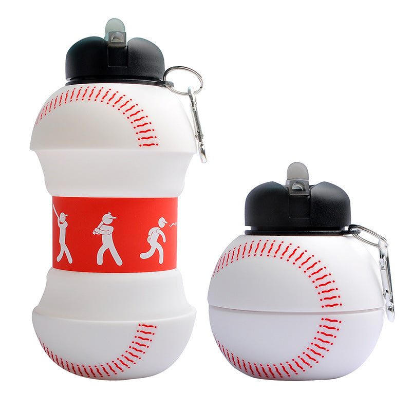 Collapsible Silicone Sports Water Bottle 1L