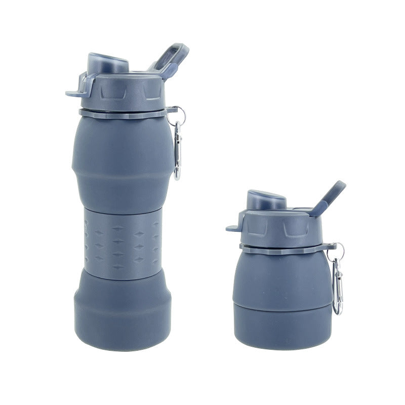 Collapsible Silicone Sports Water Bottle 600ml