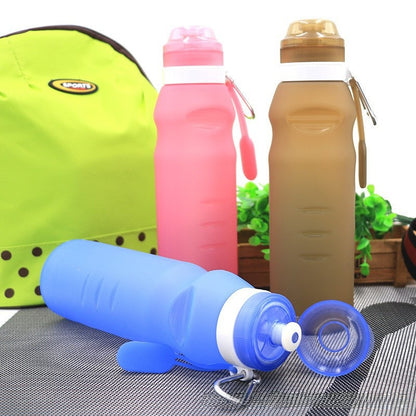 Collapsible Silicone Sports Water Bottle
