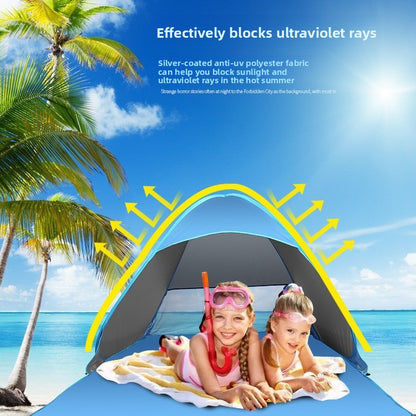 Collapsible simple beach tent