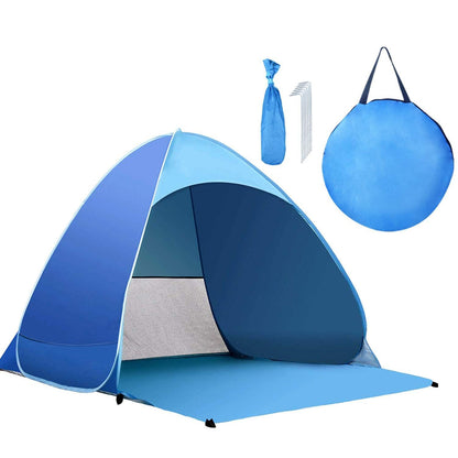Collapsible simple beach tent