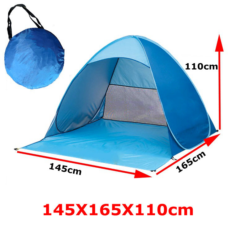 Collapsible simple beach tent