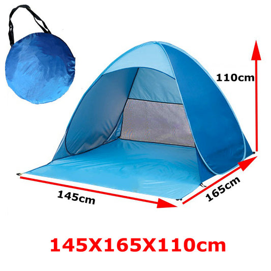 Collapsible simple beach tent
