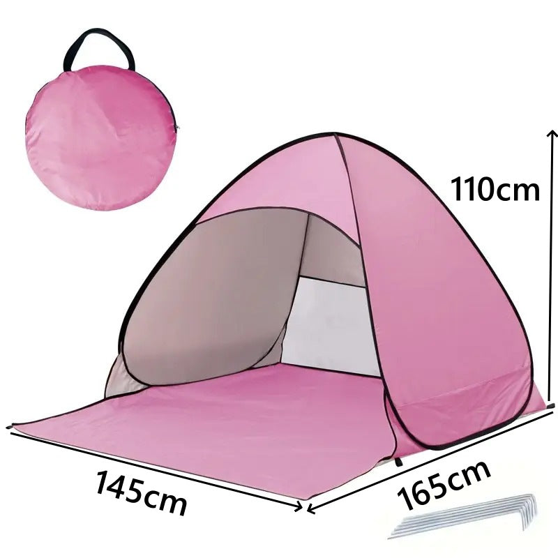 Collapsible simple beach tent