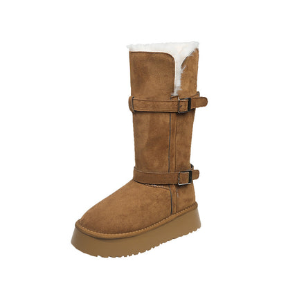 Collar belt buckle, snow-weather cotton boots