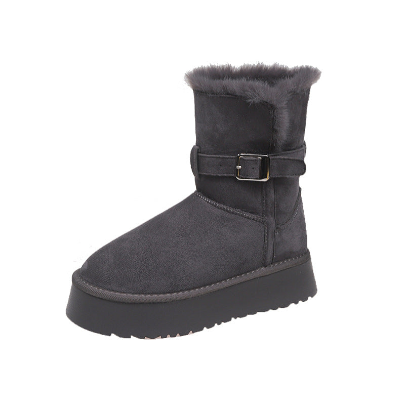 Collar belt buckle, snow-weather cotton boots