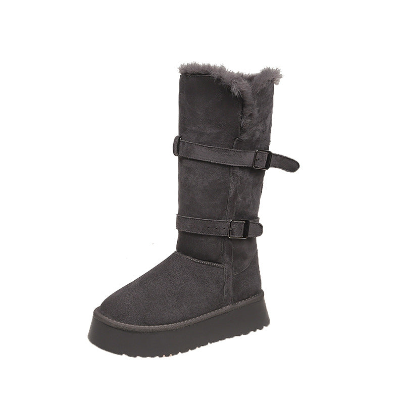 Collar belt buckle, snow-weather cotton boots