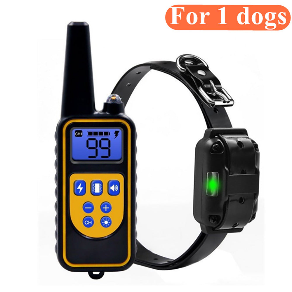 Collar dog training device