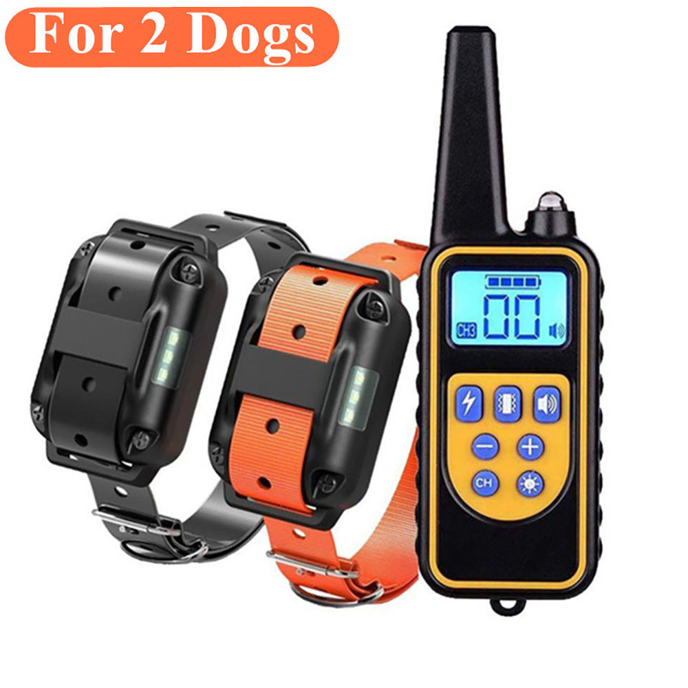 Collar dog training device