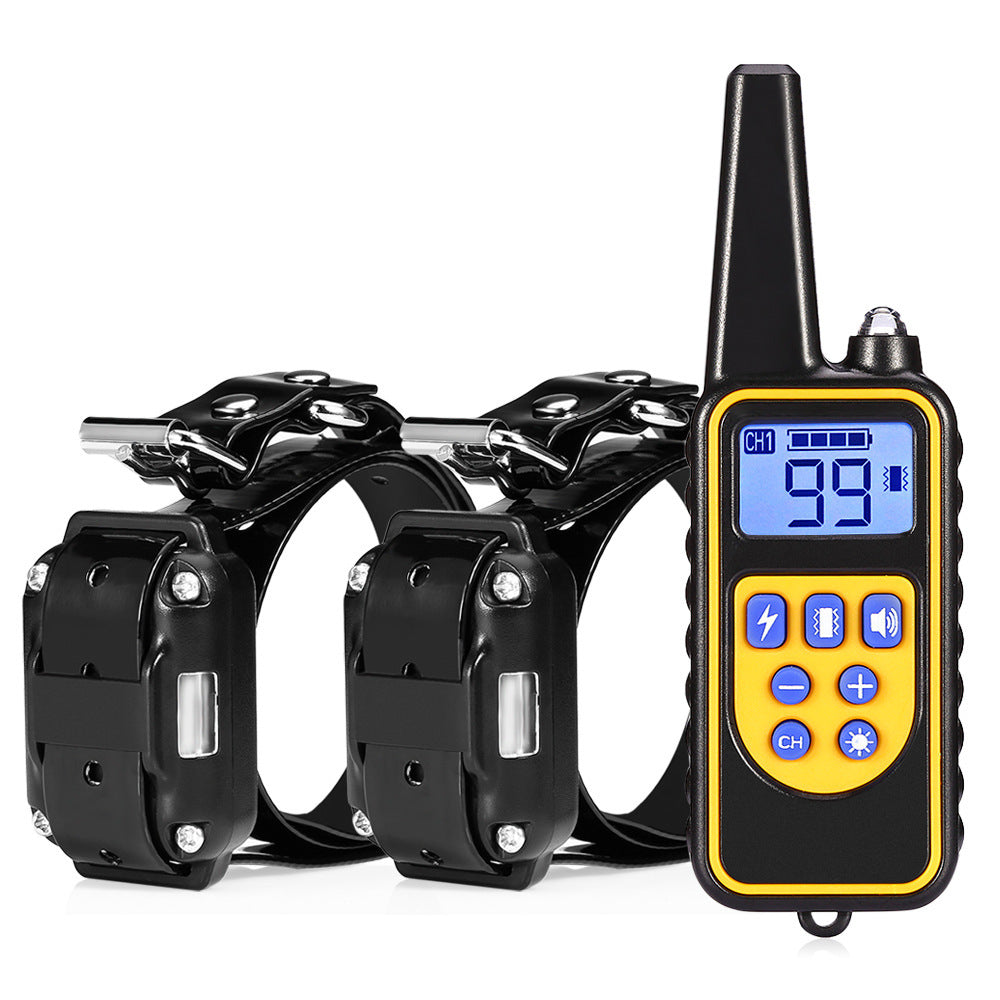 Collar dog training device