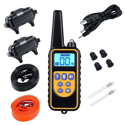 Collar dog training device