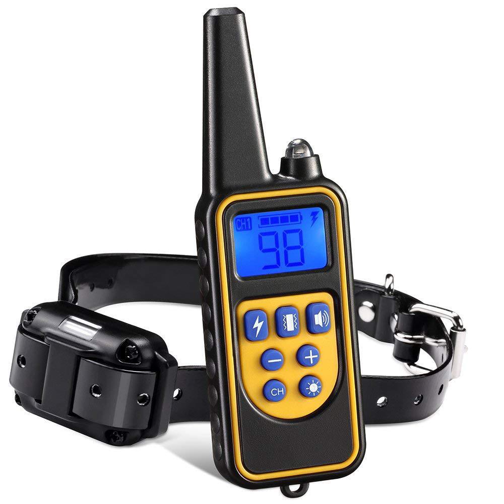 Collar dog training device