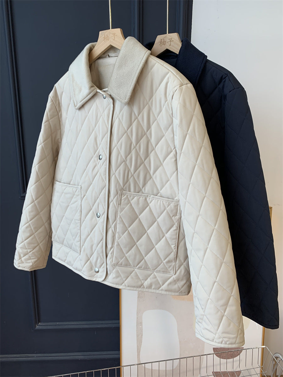 Collar Quilted Womens Jacket