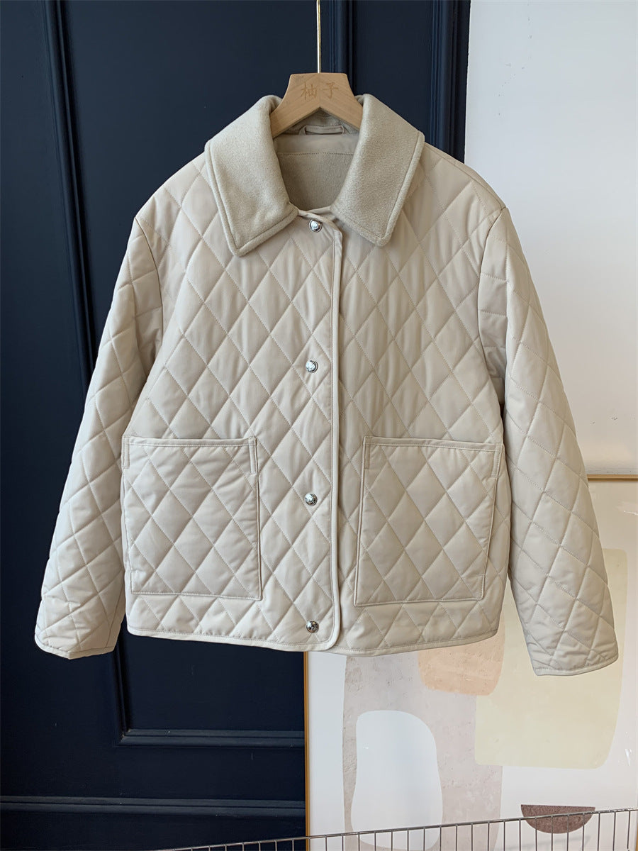 Collar Quilted Womens Jacket