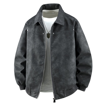 Collared PU jacket