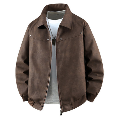 Collared PU jacket