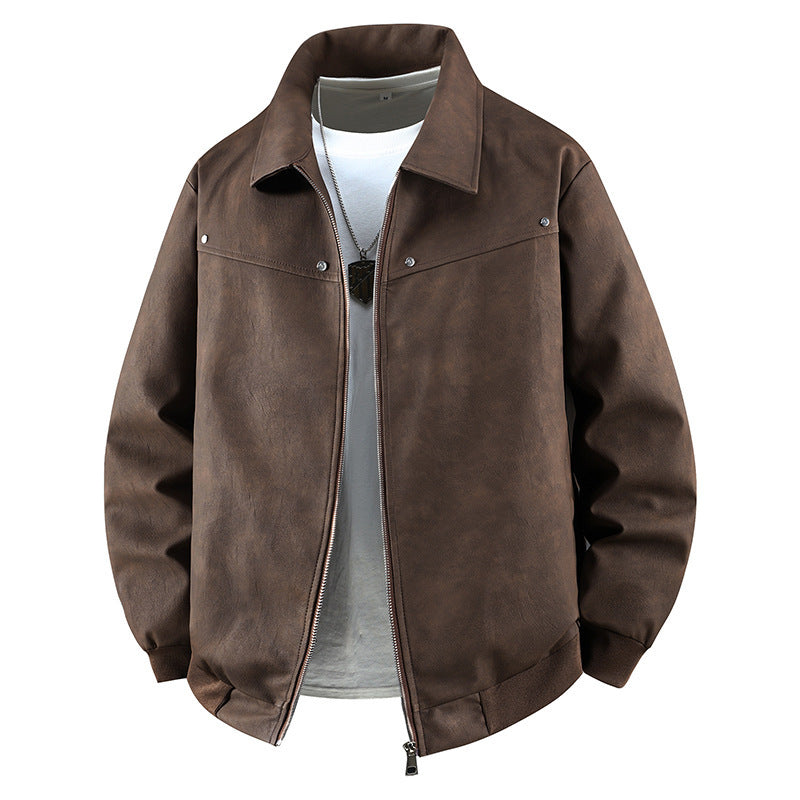 Collared PU jacket