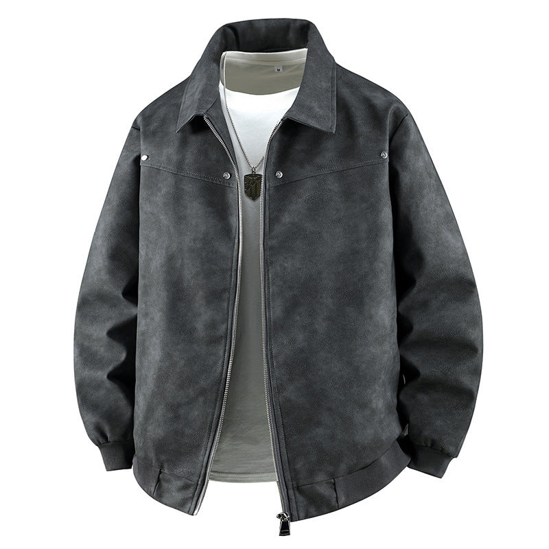 Collared PU jacket