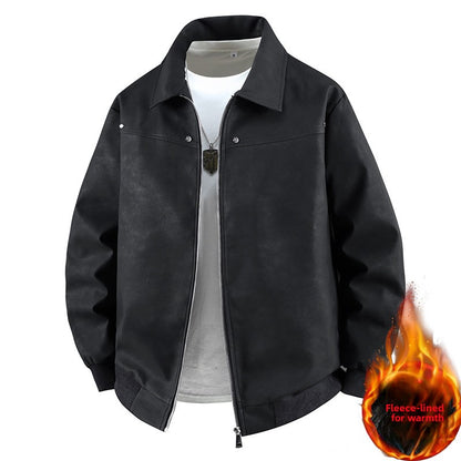 Collared PU jacket