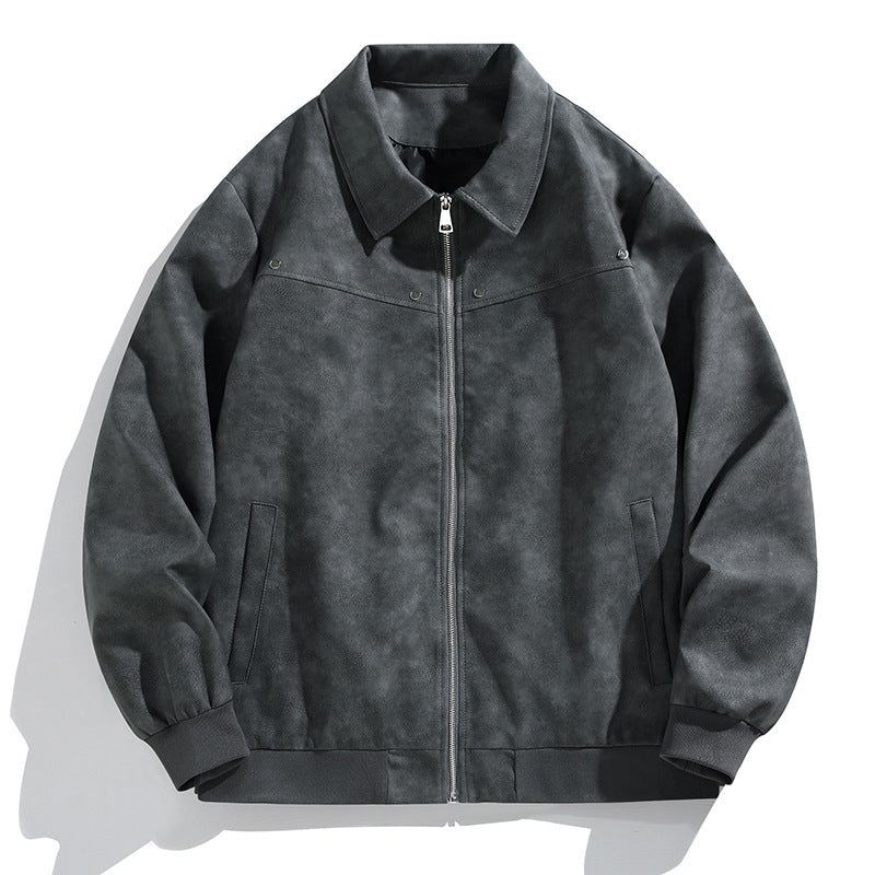 Collared PU jacket