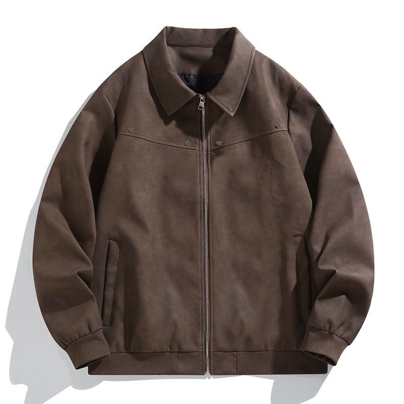 Collared PU jacket