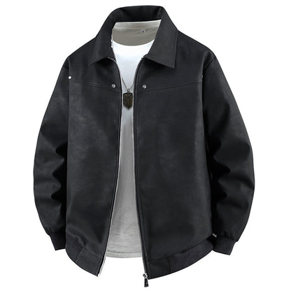 Collared PU jacket
