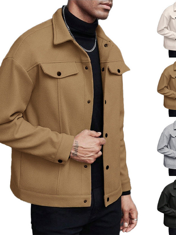 Collared woolen coat