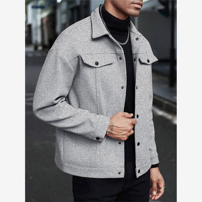 Collared woolen coat